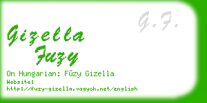 gizella fuzy business card